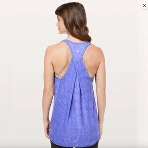 Lululemon Essential Tank Top in Heathered Lazurite Purple Women's Size 6